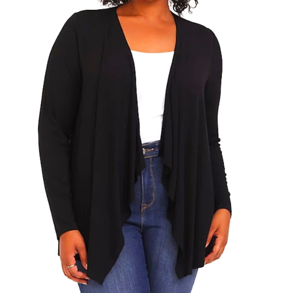 TORRID Black Drape Front Cardigan